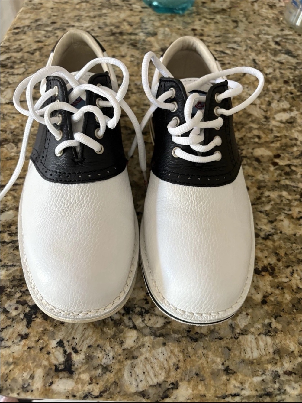 🔥Men's Bowling White and Black Lace-Up Athletic Shoes